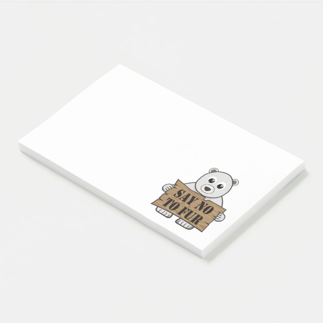 Sag nein zu Fur Post-it Klebezettel (angewinkelt)