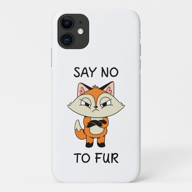 Sag nein zu Fur - Sad Fox Case-Mate iPhone Hülle (Rückseite)