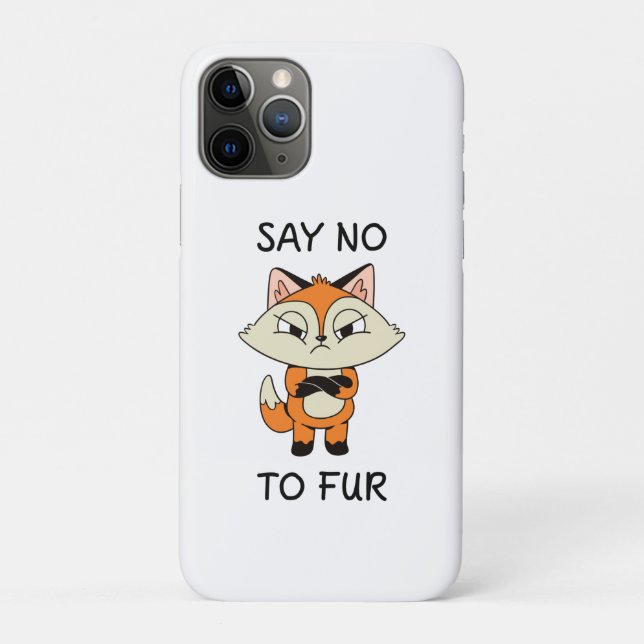 Sag nein zu Fur - Sad Fox Case-Mate iPhone Hülle (Rückseite)
