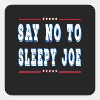 Sag nein zu schläfrigem Joch Quadratischer Aufkleber