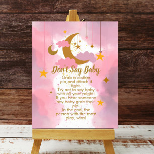 Sag nicht Baby Twinkle Twinkle Little Star Pink Poster