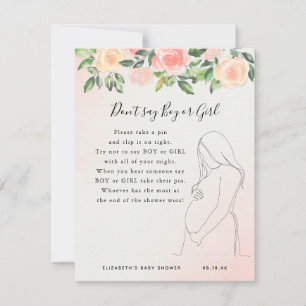 Sag nicht Junge oder Mädchen   Baby Shower Spiel