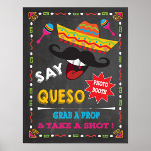 Sag Queso Mexican Fiesta Fotoautomaten-Poster Poster