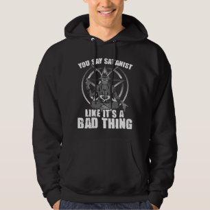 Sag Satanist Satanische Hexerei Baphomet Goth Okku Hoodie