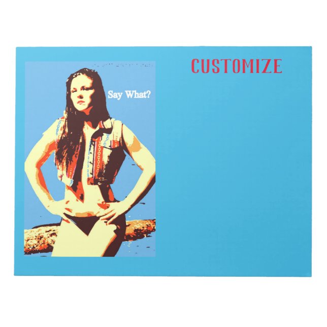 Sag was Bikini Girl Thunder_Cove Notizblock (Vorderseite)