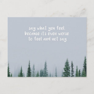 Sag, was du fühlst postkarte