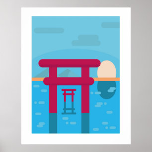 Saga Ouo Shrine, Japanisch Travel Wall Art Poster