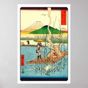 Sagami-Fluss Mt. Fuji Utagawa Hiroshige 1858 Poster