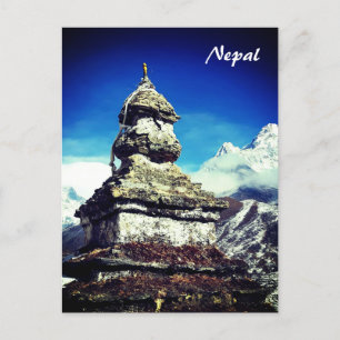 Sagarmatha, Ama Dablam Stupa, Everest trek / Nepal Postkarte