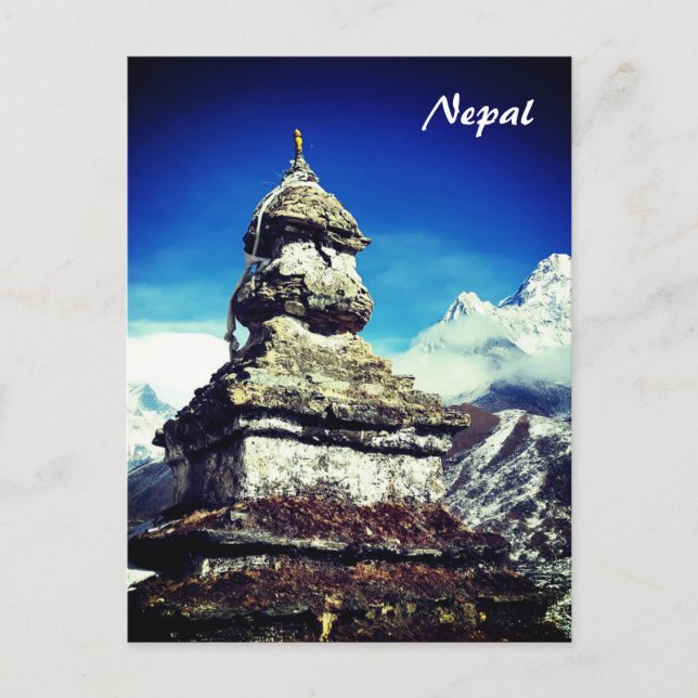 Sagarmatha, Ama Dablam Stupa, Everest trek / Nepal Postkarte (Vorderseite)