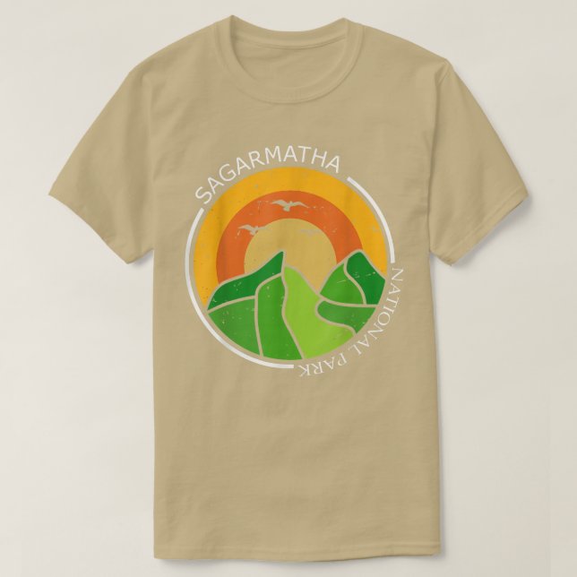Sagarmatha Nationalpark Tibet Everest Snow Nepal T-Shirt (Design vorne)
