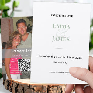 Sage Ampersand Photo Save-the-Date   Hochzeit Einladung
