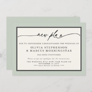 Sage and Ivory - Neuer Plan Modernes verschoben Er Einladung