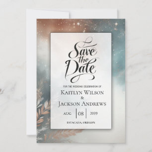 Sage and Terracotta Stardust Skies Wedies Save The Date