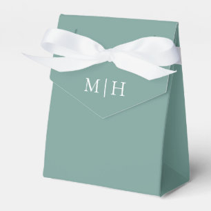 Sage and White Initials Wedding Geschenkschachtel
