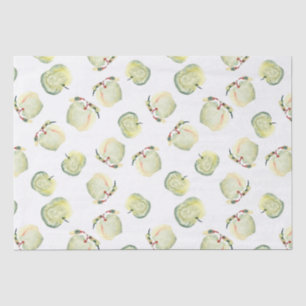 Sage Apple Picking Früchte und Blütenpflanzen Ge Seidenpapier