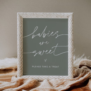 SAGE Babys sind ein süßes Baby Duschzeichen Poster