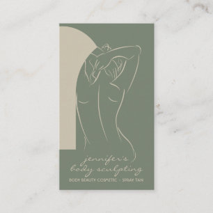 Sage beige Body Sculpting Contouring Spray Tan Visitenkarte