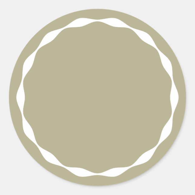 Sage Blank Circle Custom Gewürzbehälter Aufkleber (Vorderseite)