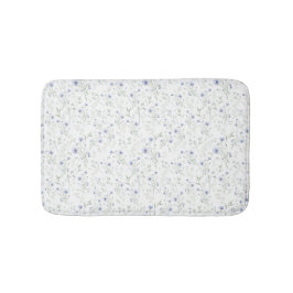 Sage Blue Watercolor Wildflower Badematte