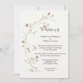 Sage & Blush Boho Wasserfarben Einladung zur Hochz