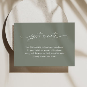 SAGE Bohemisch nur eine Anmerkung 3,5 x 5" Begleitkarte