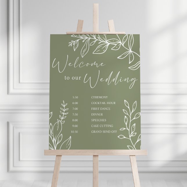 Sage Boho Blume Hochzeitsplan Poster (Von Creator hochgeladen)