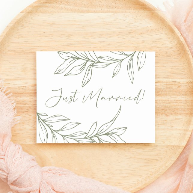 Sage Boho Blume Wedding Just Married (Von Creator hochgeladen)
