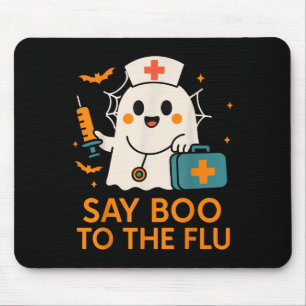 Sage Boo zu dem grippeähnlichen Halloween-Impfstof Mousepad