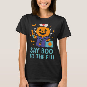 Sage Boo zu einem grippeähnlichen Halloween-Impfkü T-Shirt