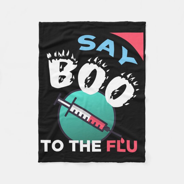 Sage Boo zur Grippe - Halloween Fleecedecke (Vorderseite)