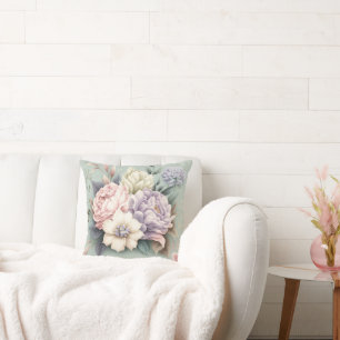 SAGE BOUQUET FLORAL PILLORAL KISSEN