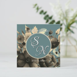 Sage Bouquet Wedding Probe Einladung