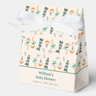 Sage Boy Nautical Leuchtturm Segelboot Baby Shower Geschenkschachtel
