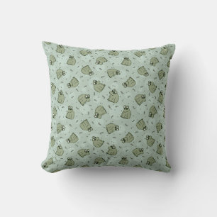 Sage Bubble Frogs - laurel Green Children pattern. Kissen