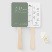 Sage Calligraphy Pktogrammen Hochzeitsprogramm