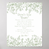 Sage Chinoiserie Dont Say Baby Shooting Game