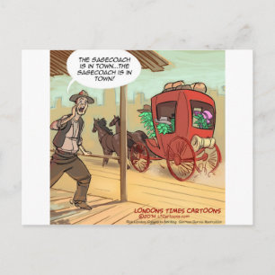 Sage Coach ist in der Stadt Funny Postkarte