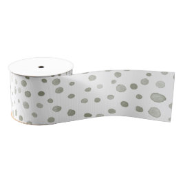 Sage Confetti Wasserfarbe Dots Band Ripsband