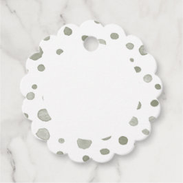 Sage Confetti Wasserfarbe Punkte Liebesmarken Geschenkanhänger