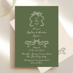 Sage & Cream Boho Doodle handgeschriebene Retro-Ho Einladung