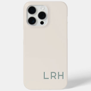 Sage Cream Minimal Monogramm-Handyhülle Case-Mate iPhone Hülle