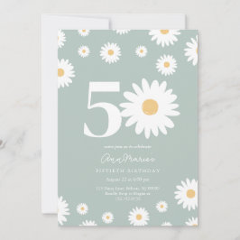 Sage Daisy 50. Geburtstag Einladung