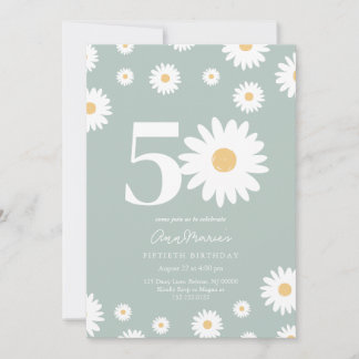 Sage Daisy 50. Geburtstag Einladung