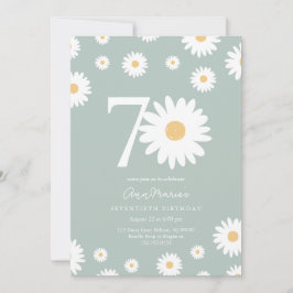 Sage Daisy 70. Geburtstag Einladung