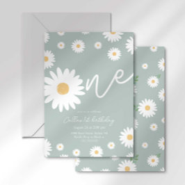 Sage Daisy Einladung zum 1. Geburtstag