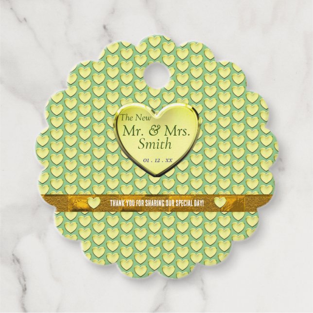 Sage Dankeschön Party Hochzeit Geschenkanhänger (Vorderseite)