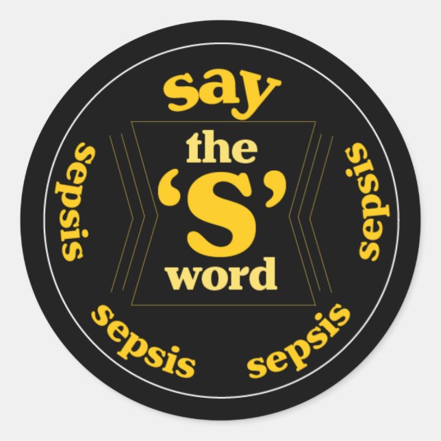 Sage den S-Word-Aufkleber Runder Aufkleber (Vorderseite)