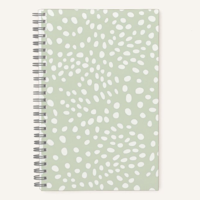 Sage Dotted Delight Notebook Notizbuch (Vorderseite)