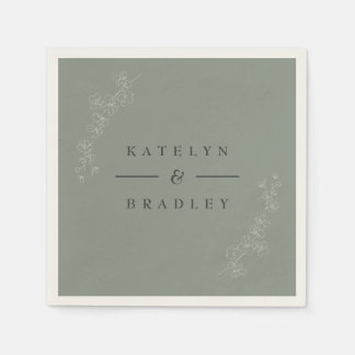 Sage Dream Wedding Napkins Serviette